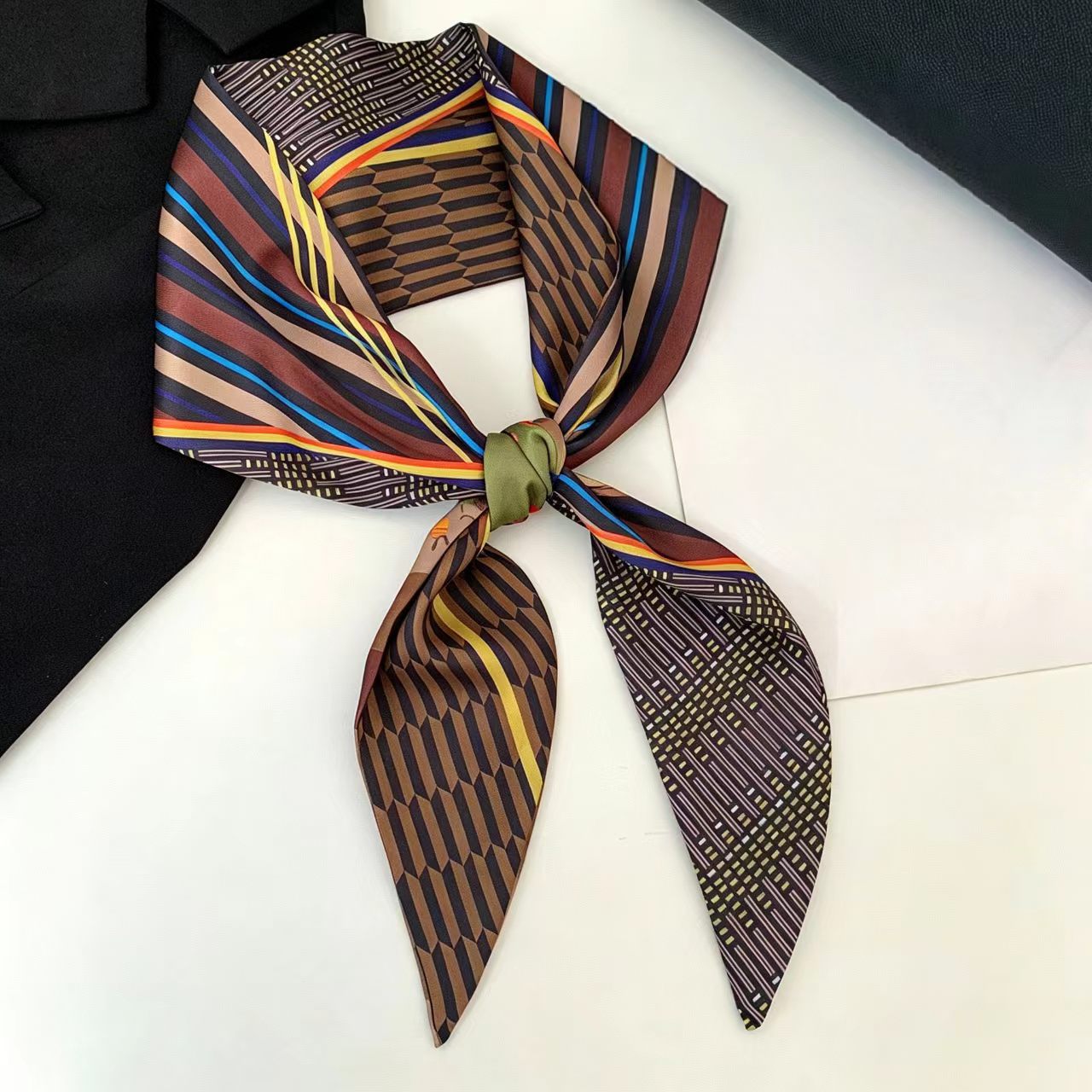 Luxury Bags Supplier - Luxe Print Lang Haarlint Bevel Zijden