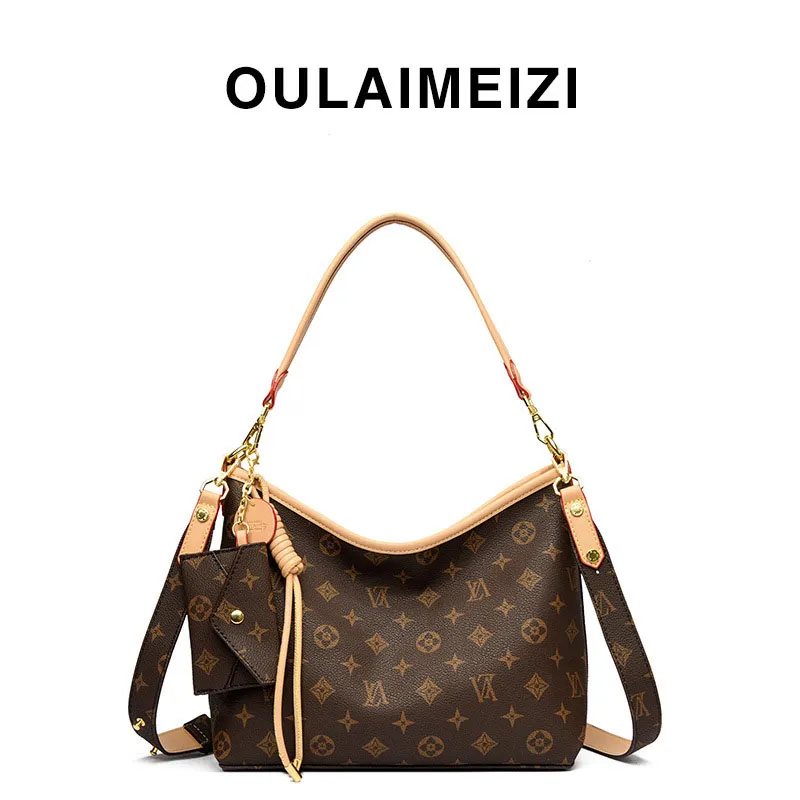 Tote Bag Leather Monogram - Designertas Lichtgewicht Vintage Canvas Hobo Tote