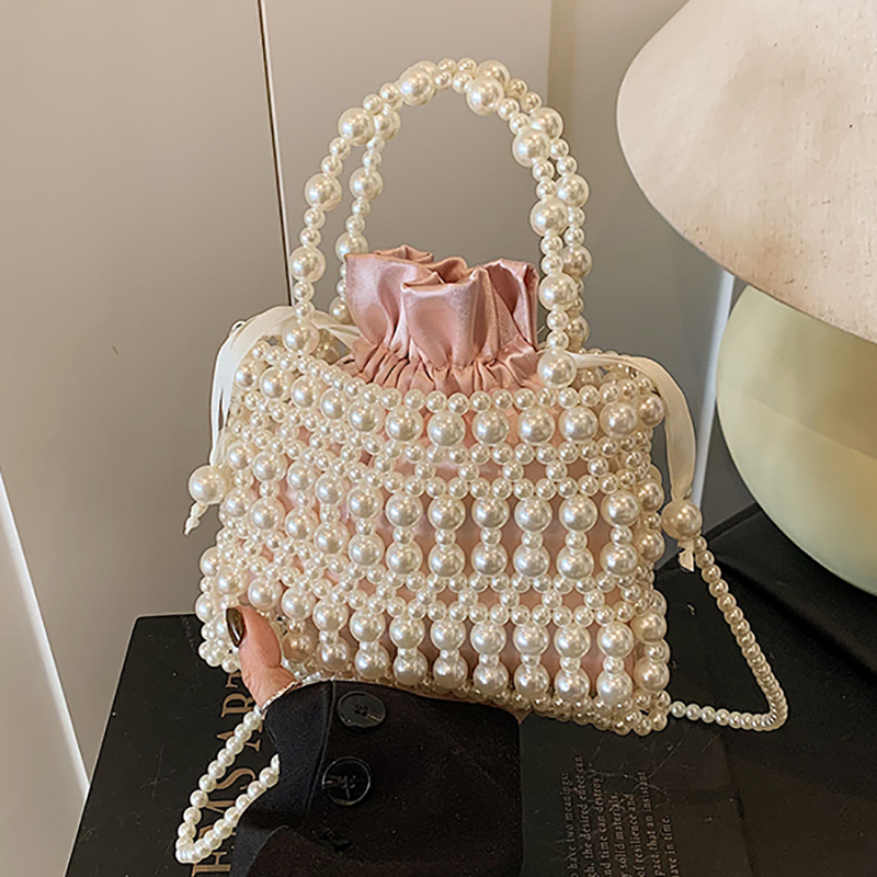 Luxury Bags For Summer - Lichte luxe parels crossbody tas voor