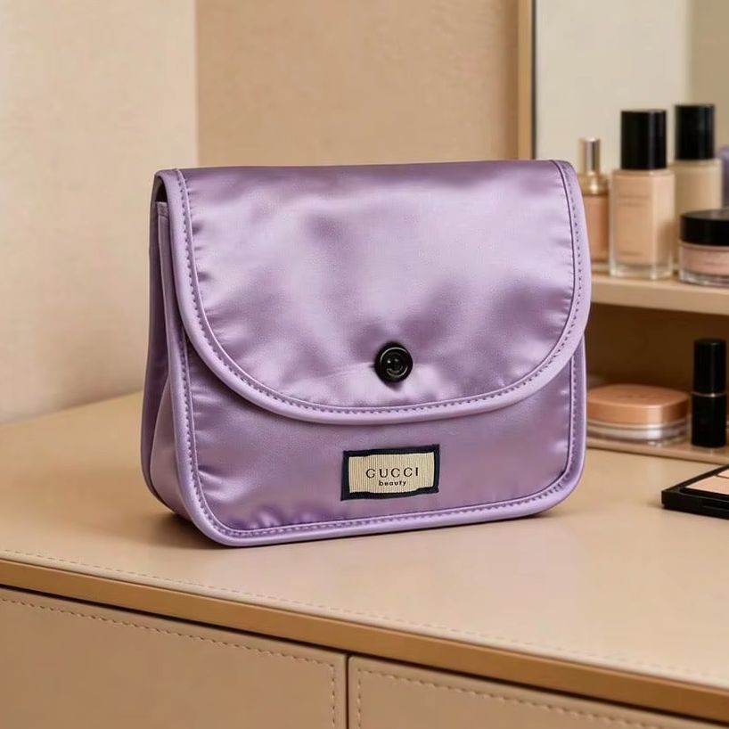 Luxury Bags Gucci - Gucci satijnen opbergtas voor dames, paars,