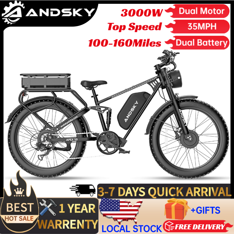 Luxury Bags Levels - ANDSKY Apex50 AWD Elektrische Fiets 3000W