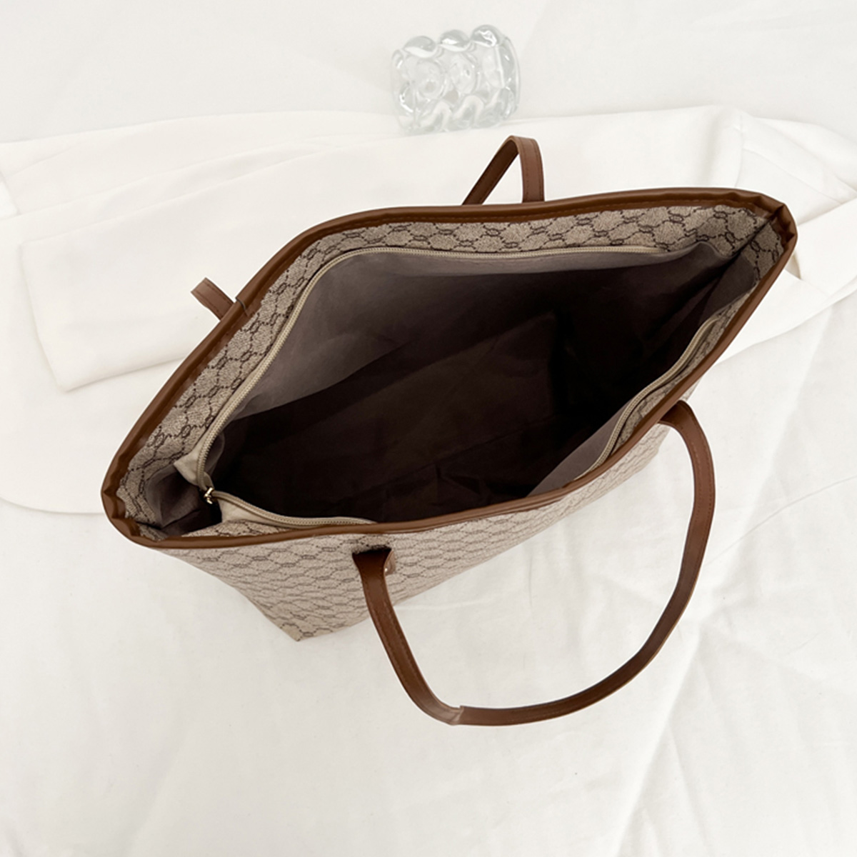 Luxe vintage dames draagtas me - Tote Bag Leather Monogram recensie en prijs