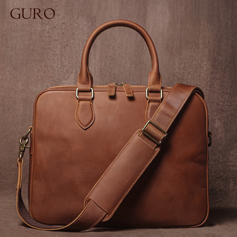 GURO Mannen Crazy Horse Koeien - Luxury Tote Bags With Zipper recensie en prijs